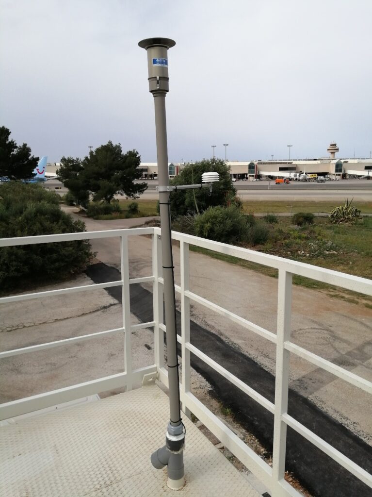 Inlet on air quality station of Palma de Mallorca Airport